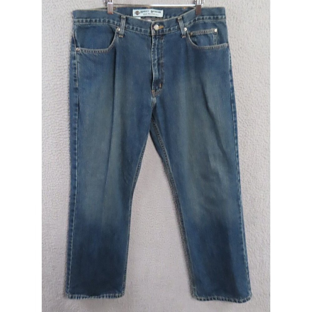 Harley-Davidson Genuine Motor Clothes Jeans Mens 38 x 30‎ Blue Relaxed Straight